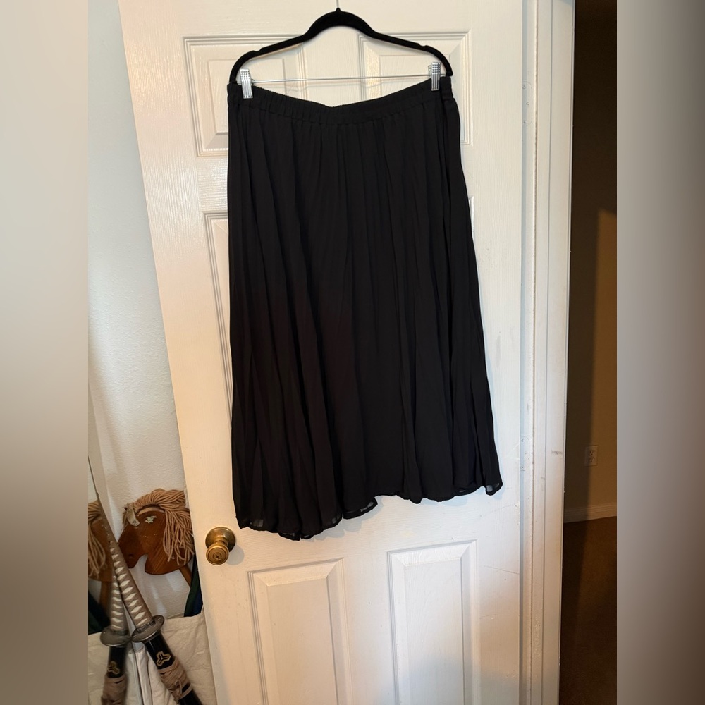 A New Day Black Pleated Skirt